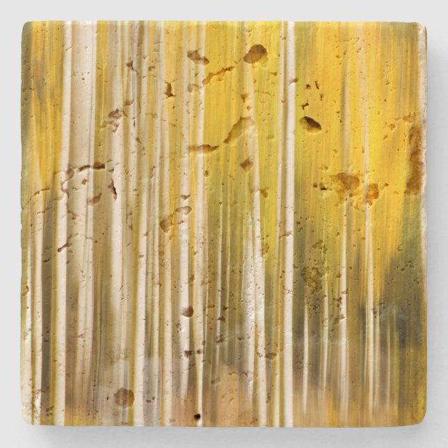 Abstract Aspens Stone Coaster (Front)