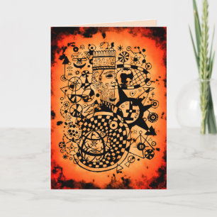 abstract astrology greeting card