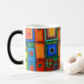 Abstract Asymmetric Squares Magic Mug