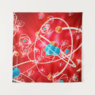 Abstract atom background, Chemistry model of molec Tapestry