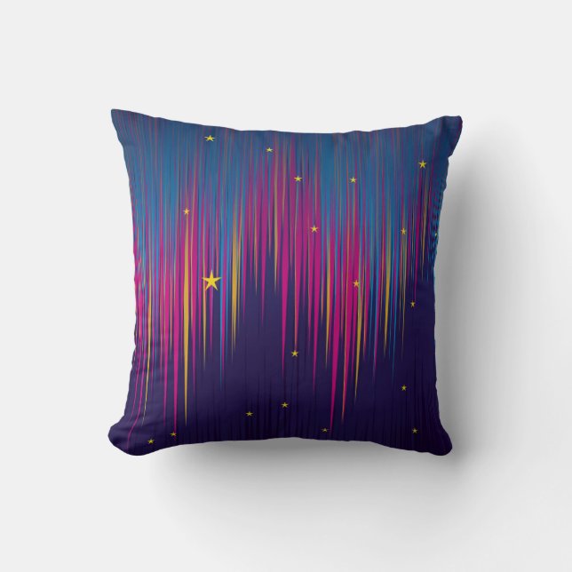 Abstract Aurora Borealis colourful Cushion (Front)