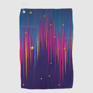 Abstract Aurora Borealis colourful Golf Towel
