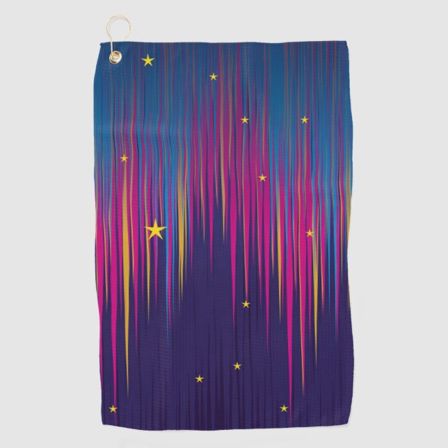Abstract Aurora Borealis colourful Golf Towel (Front)