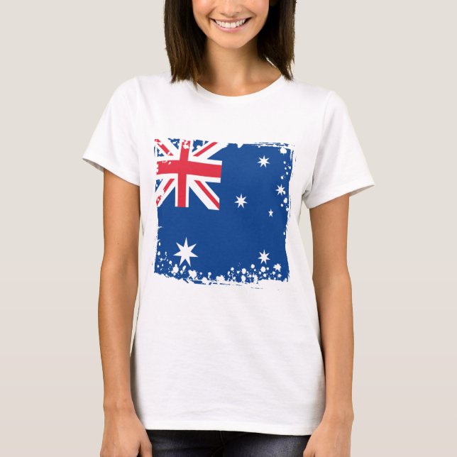Abstract Australia Flag, Australian Colours T-Shirt (Front)