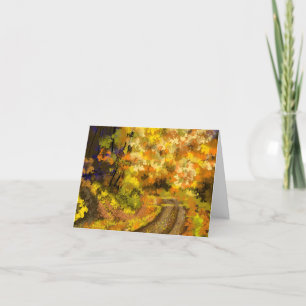 Abstract Autumn Art Thank You Card
