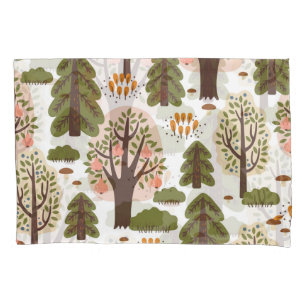 Abstract Autumn Forest Seamless Pattern Pillowcase