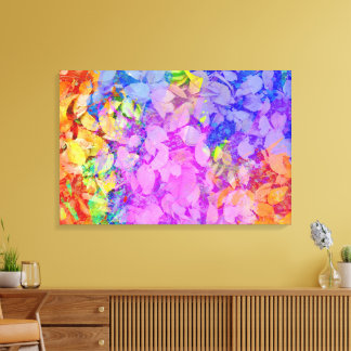 Abstract autumn leaves pattern canvas print