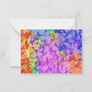 Abstract autumn leaves pattern card