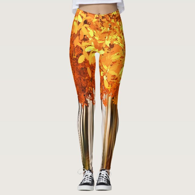 Abstract Autumn Leggings (Front)