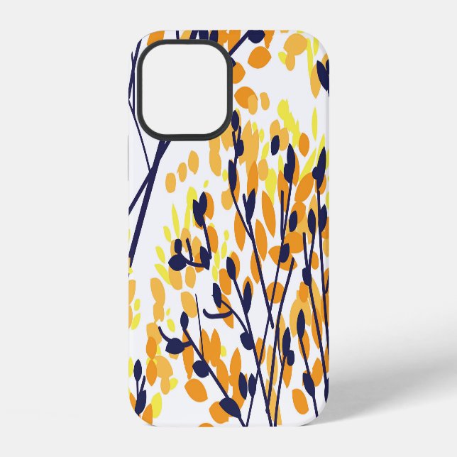 Abstract Autumn Tree Modern Pattern iPhone Case (Back)