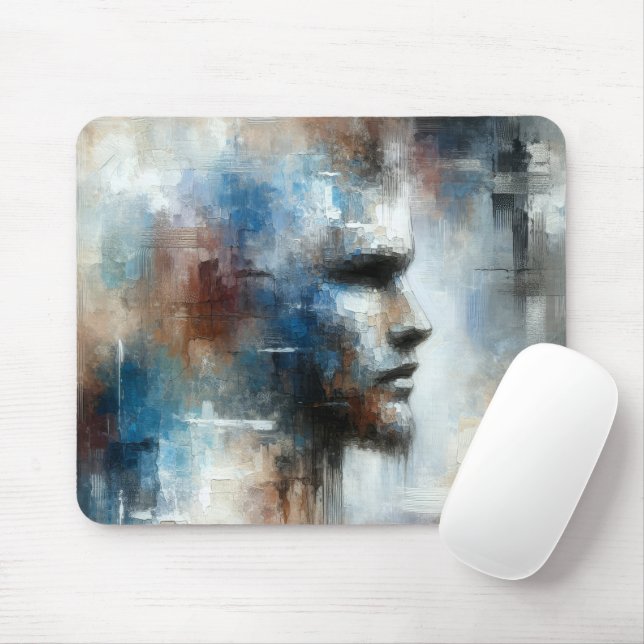 Abstract Avant-garde Man Mouse Pad (With Mouse)