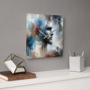Abstract Avant-garde Man Square Wall Clock