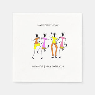 Abstract, Awesome Party Time Birthday Napkin