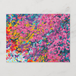 Abstract Azalea Wildflowers Postcard
