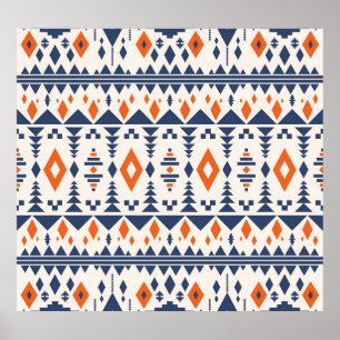 Abstract Aztec geometric, seamless pattern. Poster