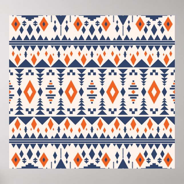 Abstract Aztec geometric, seamless pattern. Poster (Front)