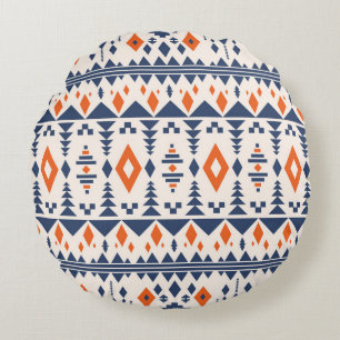 Abstract Aztec geometric, seamless pattern. Round Cushion