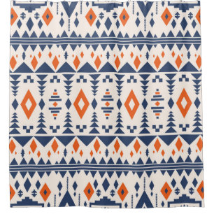 Abstract Aztec geometric, seamless pattern. Shower Curtain