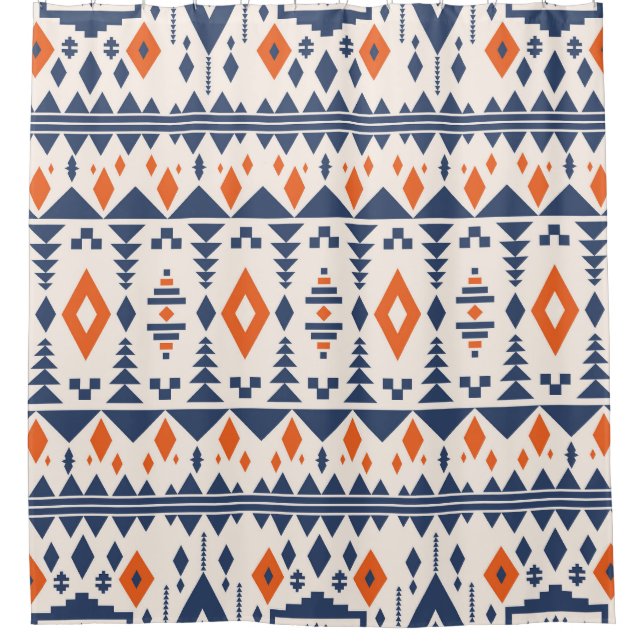 Abstract Aztec geometric, seamless pattern. Shower Curtain (Front)