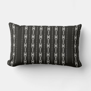 Abstract aztec heart texture lumbar cushion