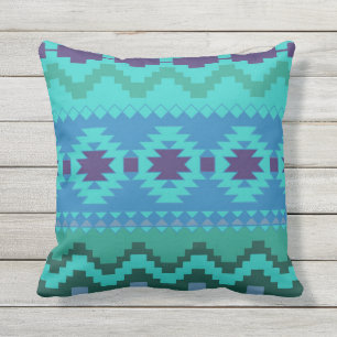 Abstract Aztec Pattern Outdoor Cushion