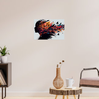 Abstract backdrop coloured poster