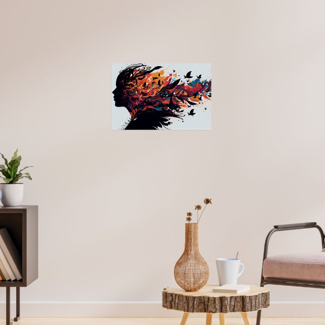 Abstract backdrop coloured poster (Living Room 3)