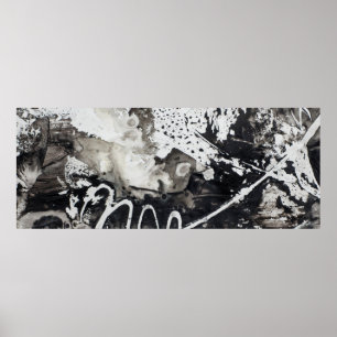Abstract background black and white poster