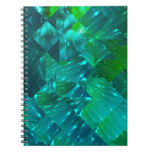 abstract background. blue and green mosaicbackgrou notebook