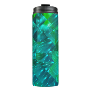 abstract background. blue and green mosaicbackgrou thermal tumbler