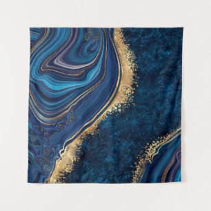 abstract background blue marble agate granite mosa tapestry
