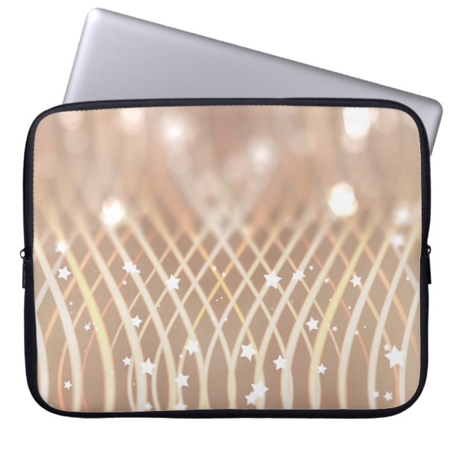 Abstract background. brown background with waves a laptop sleeve (Front)