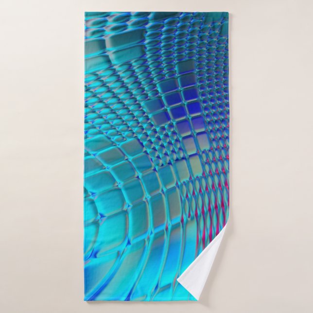 Abstract background. Colourful wavy design wallpap Bath Towel (Bath Towel)