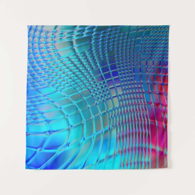 Abstract background. Colourful wavy design wallpap Tapestry (Front)