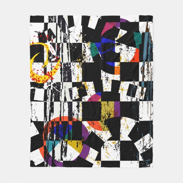 abstract background composition, with strokes, spl fleece blanket (Front)