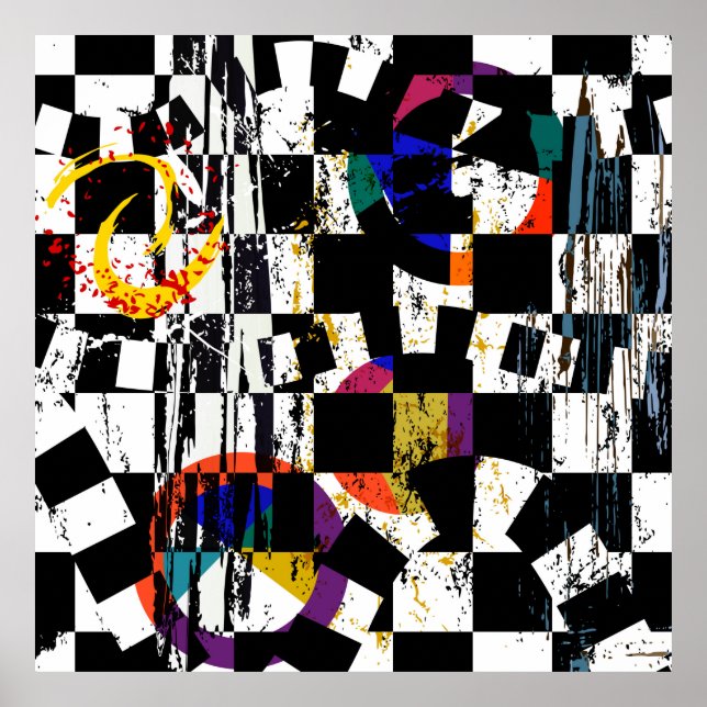 abstract background composition, with strokes, spl poster (Front)