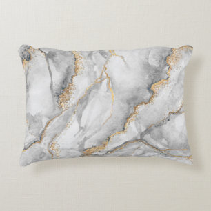 abstract background, creative texture of white mar decorative cushion