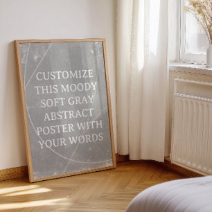 Abstract Background Custom Wedding Poster Grey 
