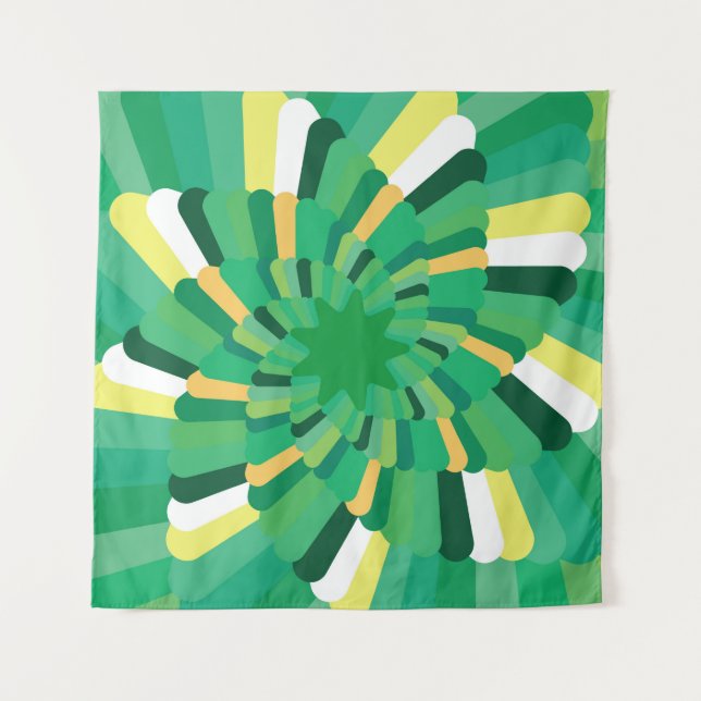 Abstract background Geometric Gradation spiralgeom Tapestry (Front)