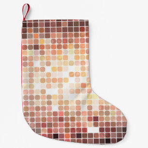 abstract background. gold mosaic. illustration dig small christmas stocking