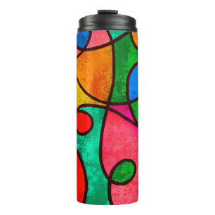 Abstract background graphic design thermal tumbler