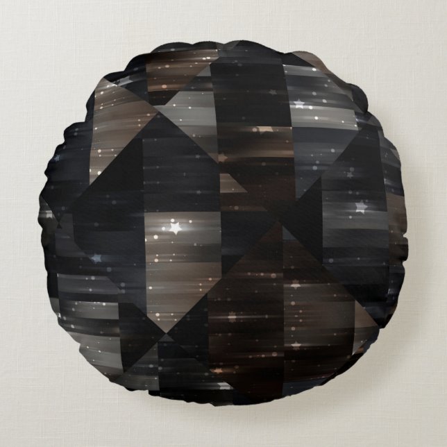 abstract background. gray mosaic illustration digi round cushion (Front)