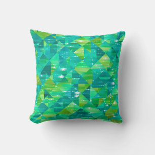 Abstract background. green mosaic cushion