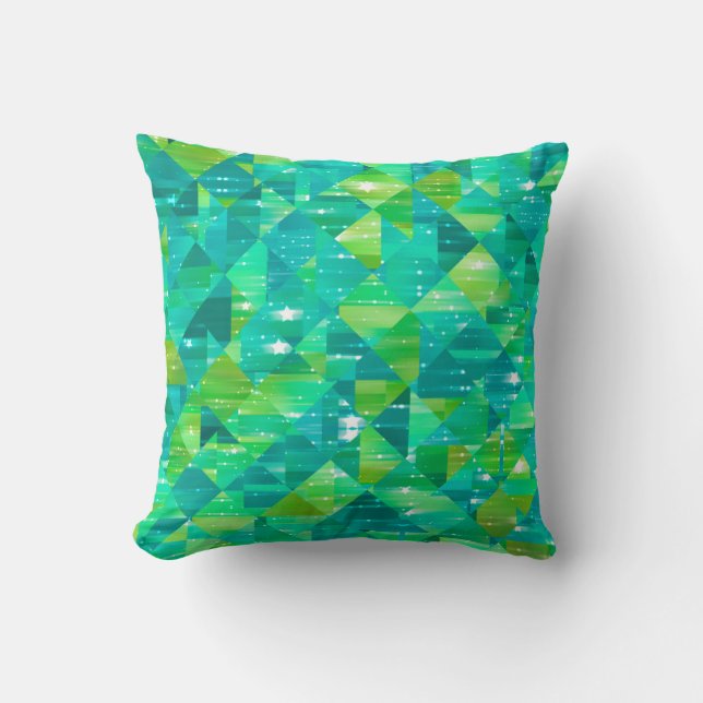 Abstract background. green mosaic cushion (Front)