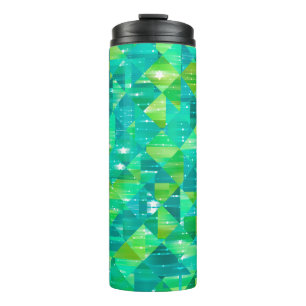 Abstract background. green mosaic thermal tumbler