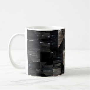 abstract background. grey mosaic illustration digi coffee mug