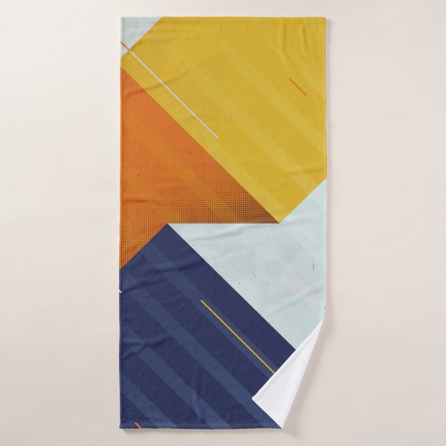 Abstract Background. Grunge texture. Triangle geo Bath Towel (Bath Towel)