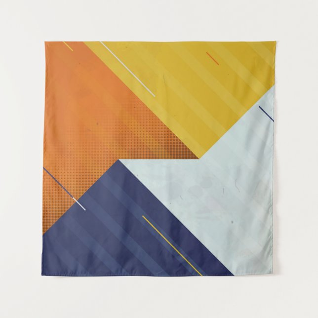  Abstract Background. Grunge texture. Triangle geo Tapestry (Front)