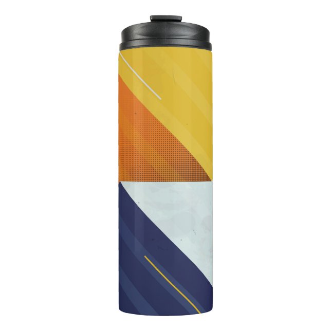  Abstract Background. Grunge texture. Triangle geo Thermal Tumbler (Front)
