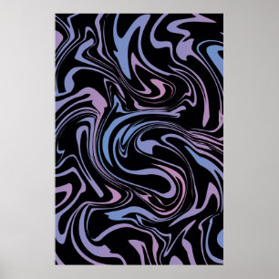 Abstract background. Liquid marble. Background flu Poster